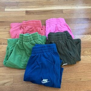 Nike Kids' Sweatpants in Pink, Green, Blue, and Olive